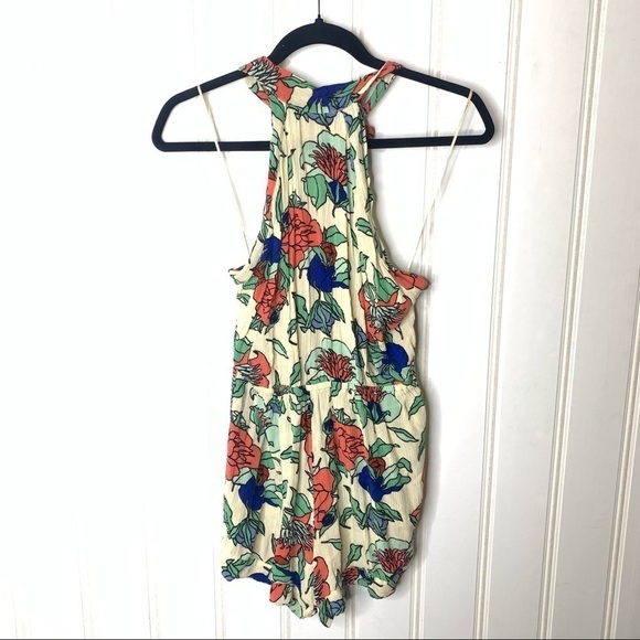 Revolve TAVIK Lucia open back floral romper 307 - Picture 2 of 11